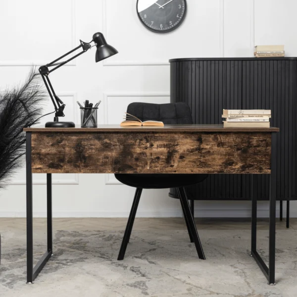 product-3051-2 Birou ROSS 120 cm Stejar rustic/negru — Birouri