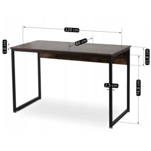 product-3051-8 Birou ROSS 120 cm Stejar rustic/negru — Birouri