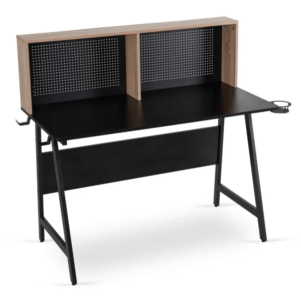 Birou pentru jocuri ICE 138,5 cm Negru/Stejar Sonoma