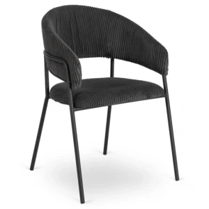 Scaun TINKA din catifea neagră