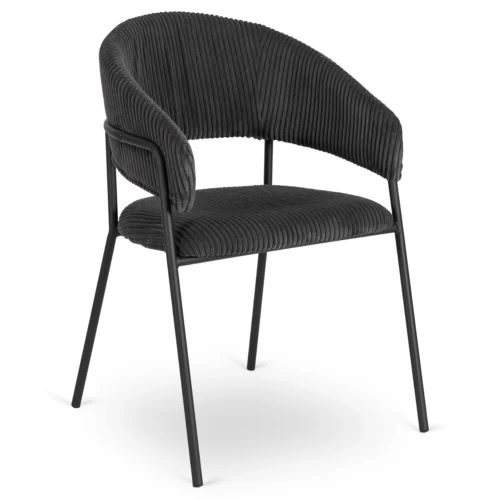 Scaun TINKA din catifea neagră