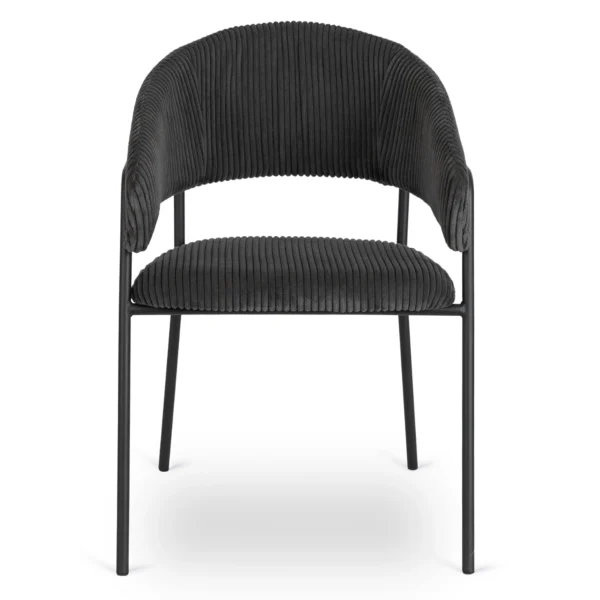 Scaun TINKA din catifea neagră