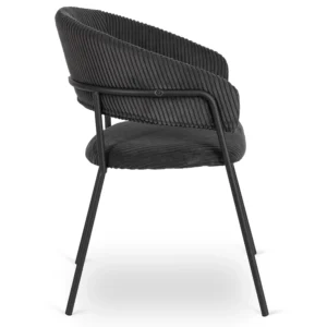 Scaun TINKA din catifea neagră