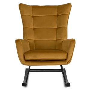 Scaun balansoar JACKSON din velur muștar