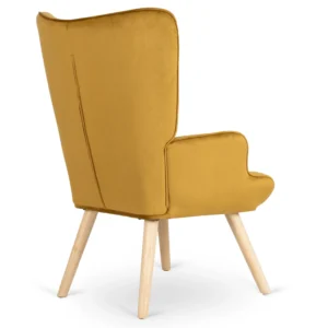 product-3063-3 Scaun LOZANO cu suport pentru picioare, velur muștar