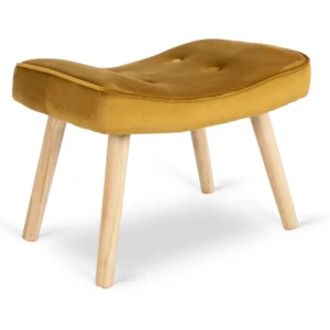 product-3063-7 Scaun LOZANO cu suport pentru picioare, velur muștar