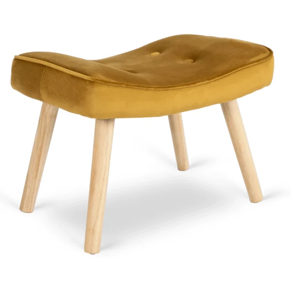 product-3063-7 Scaun LOZANO cu suport pentru picioare, velur muștar