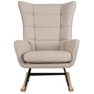 Scaun balansoar JACKSON Bej/Stejar Țesătură