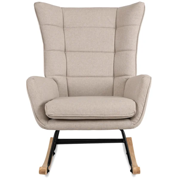 Scaun balansoar JACKSON Bej/Stejar Țesătură