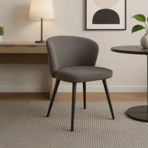 Scaun HAILEY din catifea gri