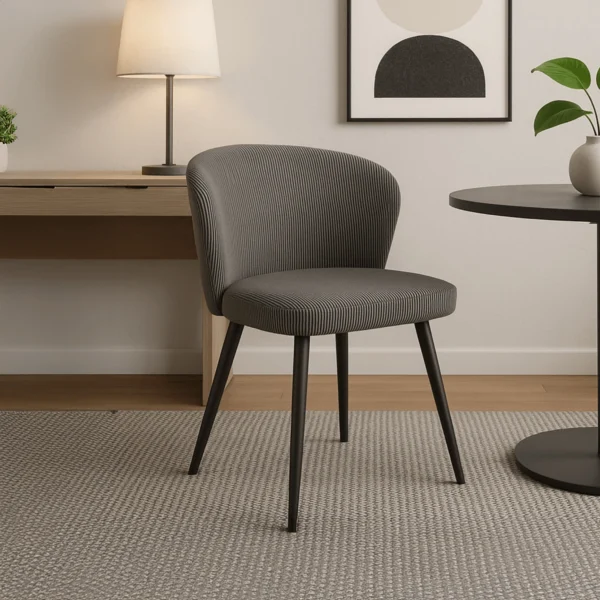 Scaun HAILEY din catifea gri