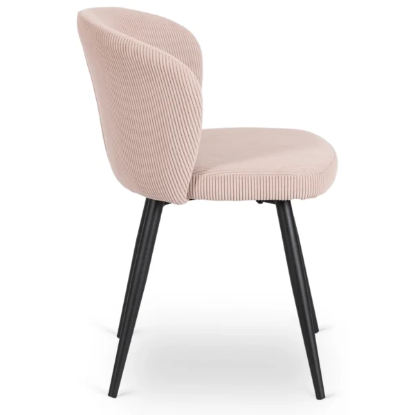Scaun HAILEY din catifea roz