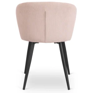 Scaun HAILEY din catifea roz
