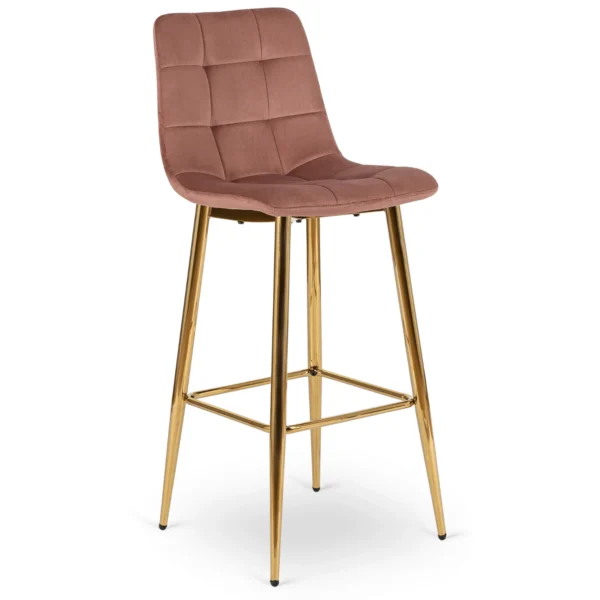 Hocker ARIEL Velur roz — MOBILA