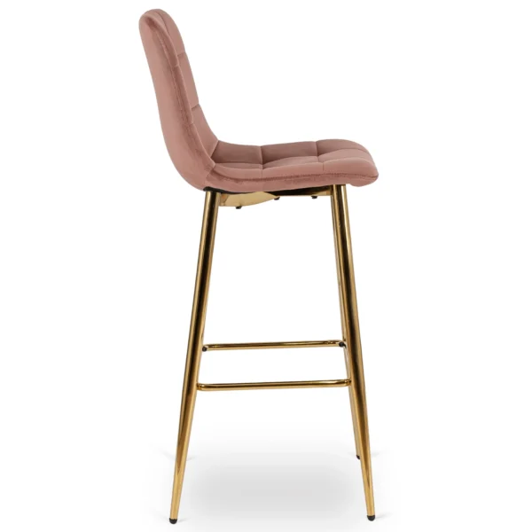 Hocker ARIEL Velur roz — MOBILA
