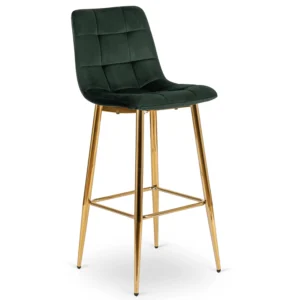 product-3070-0 Scaun de bar ARIEL din velur albastru marin