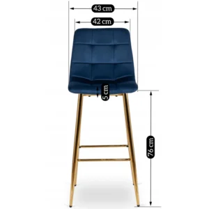 product-3072-5 Hocker ARIEL Albastru marin Velur — MOBILA
