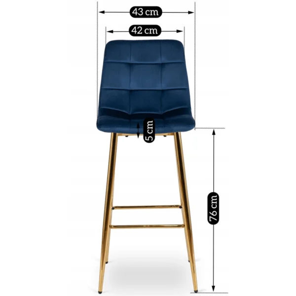 product-3072-5 Hocker ARIEL Albastru marin Velur — MOBILA