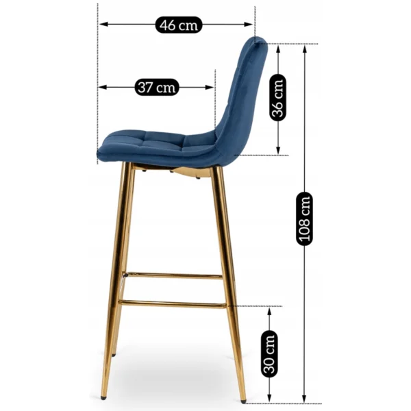 product-3072-6 Hocker ARIEL Albastru marin Velur — MOBILA