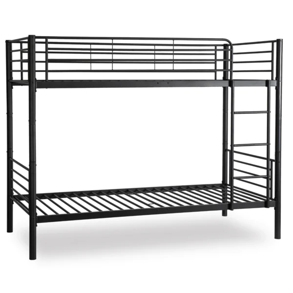 Pat supraetajat RODEZ 90x200 pentru copii, negru