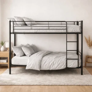 Pat supraetajat RODEZ 90x200 pentru copii, negru