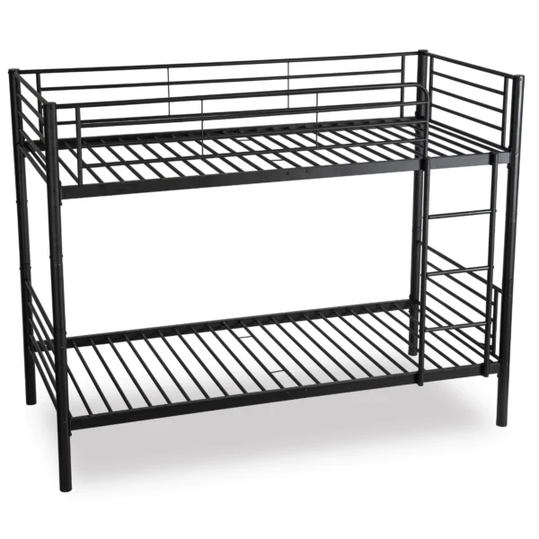 Pat supraetajat RODEZ 90x200 pentru copii, negru