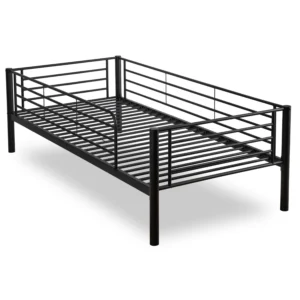 Pat supraetajat RODEZ 90x200 pentru copii, negru