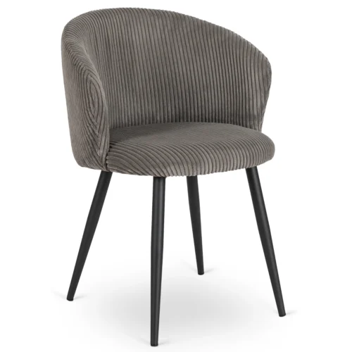 Scaun TAYLOR din catifea gri