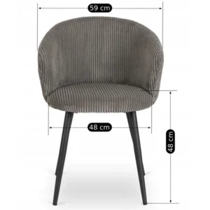 product-3074-8 Scaun TAYLOR din catifea gri