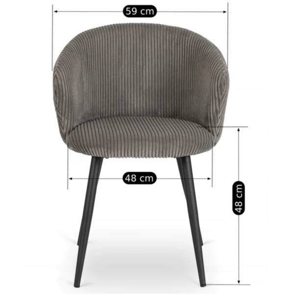 product-3074-8 Scaun TAYLOR din catifea gri