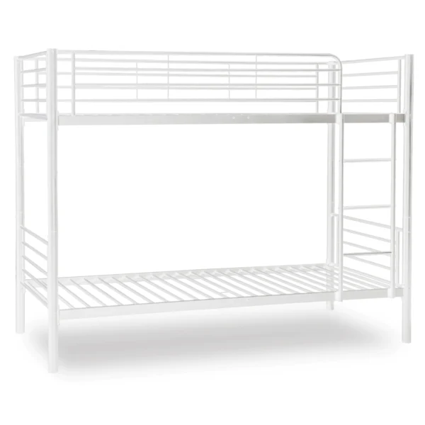 Pat supraetajat RODEZ 90x200 pentru copii, alb