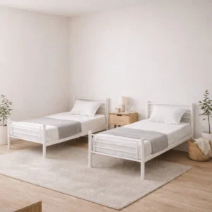 Pat supraetajat RODEZ 90x200 pentru copii, alb