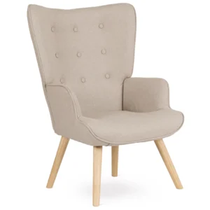 product-3076-1 Fotoliu de relaxare LOZANO 2 cu suport pentru picioare, bej — Fotolii cu taburet