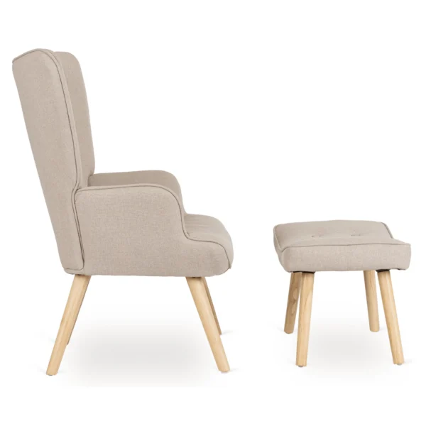 product-3076-5 Fotoliu de relaxare LOZANO 2 cu suport pentru picioare, bej — Fotolii cu taburet
