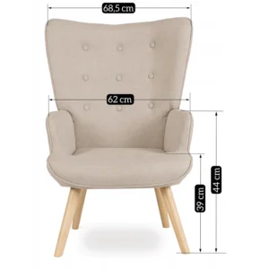 product-3076-7 Fotoliu de relaxare LOZANO 2 cu suport pentru picioare, bej — Fotolii cu taburet