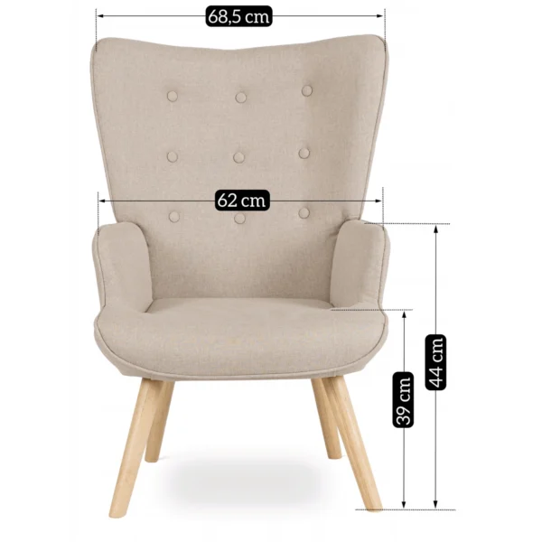 product-3076-7 Fotoliu de relaxare LOZANO 2 cu suport pentru picioare, bej — Fotolii cu taburet