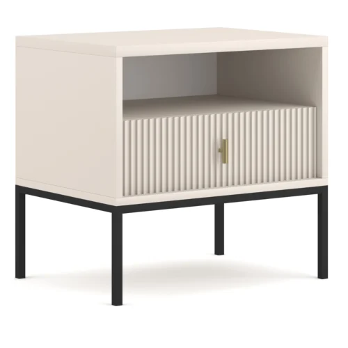 Noptieră MARCOS, canelată, cașmir