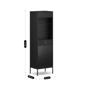 product-3083-6 Vitrină din sticlă neagră cu caneluri MARCOS