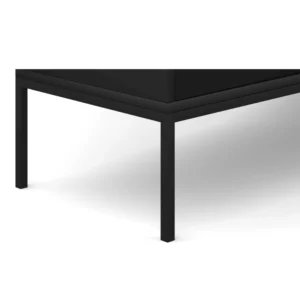 Comodă MARCOS, 154 cm, canelată, negru