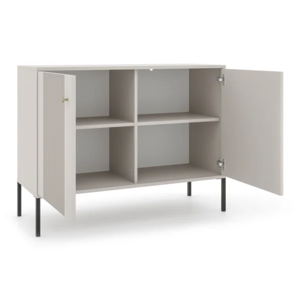 Comodă SOFT, 104 cm, două uși, canelată, Kashmir