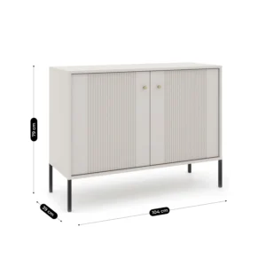 Comodă SOFT, 104 cm, două uși, canelată, Kashmir