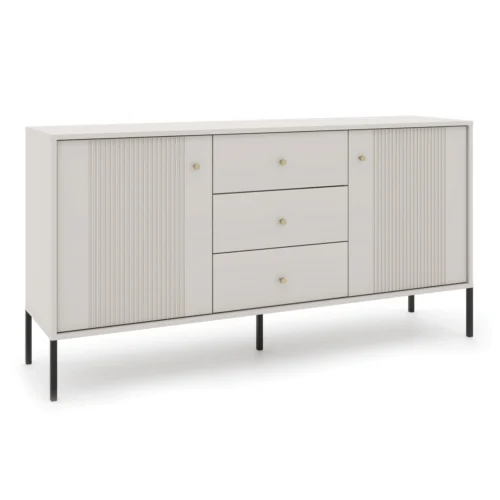 Comodă SOFT, 154 cm, două uși, canelată, Kashmir