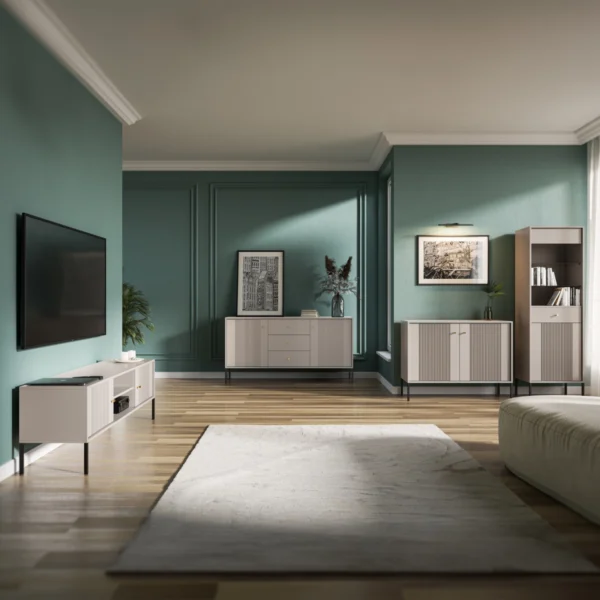 product-3090-1 Comodă SOFT, 154 cm, două uși, canelată, Kashmir