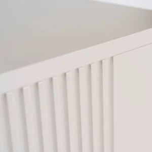 Comodă SOFT, 154 cm, două uși cu sertare, canelată, cașmir