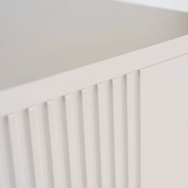 Comodă SOFT, 154 cm, două uși cu sertare, canelată, cașmir