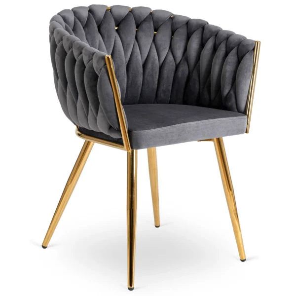 product-3094-0 Scaun CAPI Gri Velur împletit — MOBILA