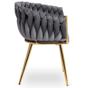 product-3094-6 Scaun CAPI Gri Velur împletit — MOBILA