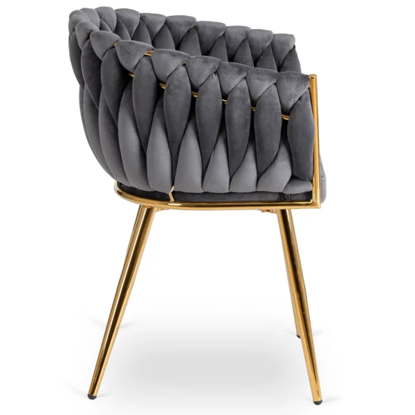 product-3094-6 Scaun CAPI Gri Velur împletit — MOBILA