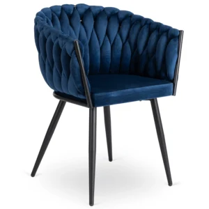 Scaun ELENA Albastru marin Velur țesut