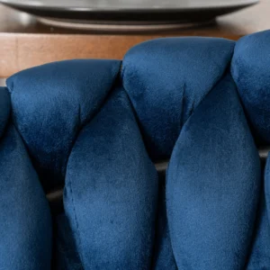 Scaun ELENA Albastru marin Velur țesut